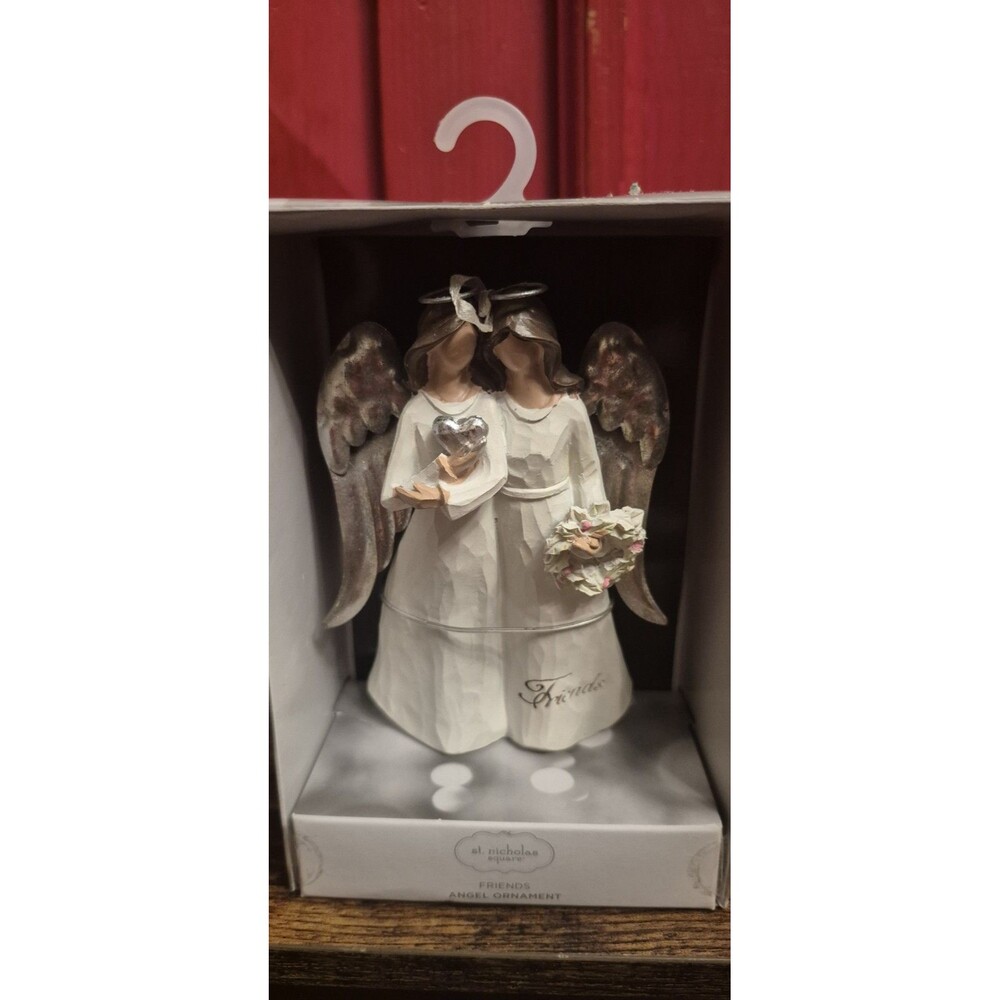 NIB St Nicholas Square Friends Angel Ornament Christmas Figurine New In Box VTG